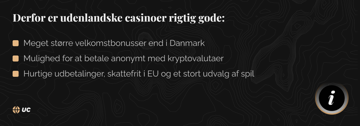 udenlandske casinoer fordele